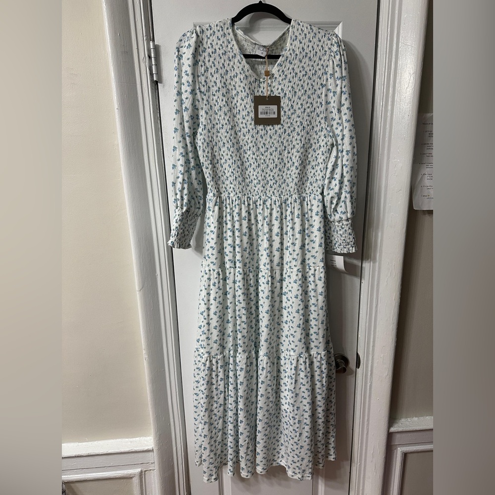Floral Mid Sleeve Dress
